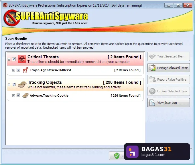 SUPERAntiSpyware Professional