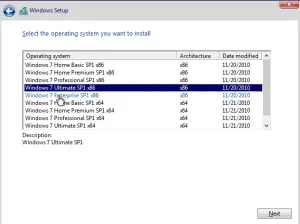 Windows 7 SP1 Ultimate
