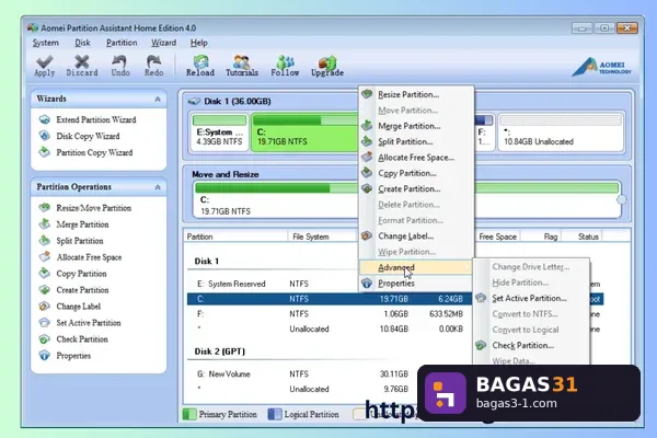 Download AOMEI Partition Assistant Technician Full Version