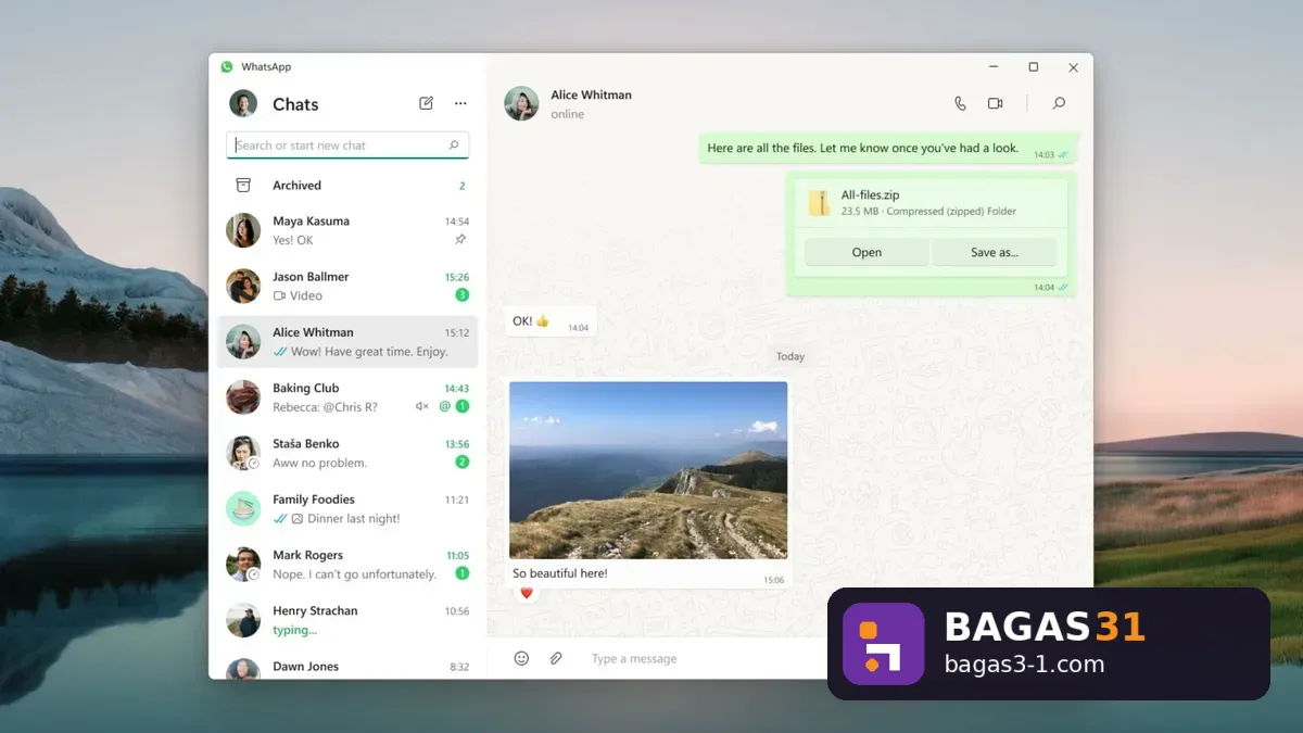 WhatsApp for Windows 
